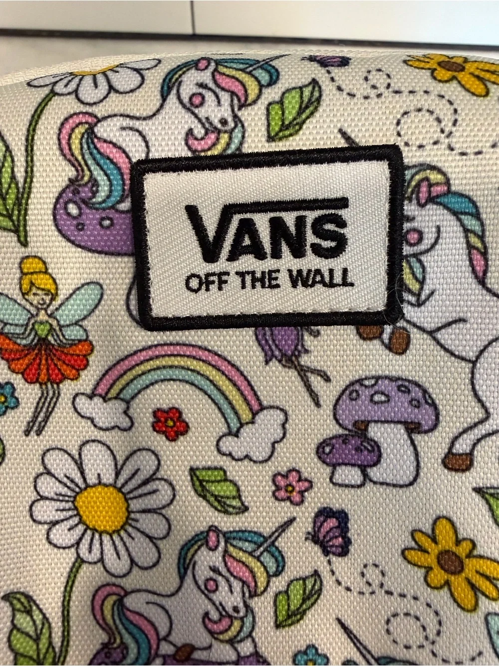 Vans Kids Unicorn & Rainbow Mini Backpack - White with Multicolor Print